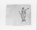 Study for Victory (from Sketchbook), John Quincy Adams Ward  American, Graphite on paper, American