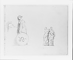 Athena;Two Classical Figures (Possibly Venus) (from Sketchbook), John Quincy Adams Ward  American, Graphite on paper, American