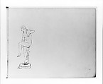 Study of a Neo-Classical Full-length Female Figure (from Sketchbook), John Quincy Adams Ward  American, Graphite on paper, American