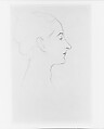 Virginie Amélie Avegno Gautreau, Study for "Madame X", John Singer Sargent (American, Florence 1856–1925 London), Graphite on off-white wove paper, American