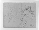 Four Portrait Sketches (from Sketchbook), Thomas Sully  American, Ink, wash, on paper, American