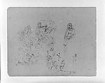 Composition Sketch for an Adoration of the Magi [?] and A Bishop Blessing [Marriage at Bolsena?] (from Sketchbook), Thomas Sully  American, Ink, wash, on paper, American