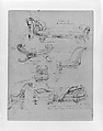 Sketches of Empire-Style Lounges and Chairs, Window Seat (from Sketchbook), Thomas Sully American, Ink, wash, on paper, American