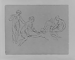 Five Nude Bathers (from Sketchbook), Thomas Sully  American, Ink, wash, on paper, American