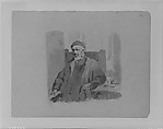Bearded Cleric (from Sketchbook), Thomas Sully American, Ink, wash, on paper, American