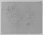 Mother and Child; Female Figure (from Sketchbook), Thomas Sully American, Ink, wash, on paper, American