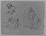 (From Sketchbook), Thomas Sully American, Ink, wash, on paper, American