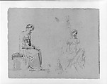 (From Sketchbook), Thomas Sully American, Ink, wash, on paper, American