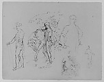 Charles I, after Van Dyke Dismounted Equestrian Portrait; Colonel George Kitts Coussmaker, after Reynolds (from Sketchbook), Thomas Sully American, Ink, wash, on paper, American