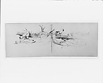 Sketchbook of White Mountains and Hudson River Subjects, David Johnson (American, New York 1827–1908 Walden, New York), Drawings in graphite on off-white wove paper, bound in cloth- and leather-covered boards, American
