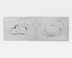 Sketchbook of White Mountains and Hudson River Subjects, David Johnson (American, New York 1827–1908 Walden, New York), Drawings in graphite on off-white wove paper, bound in cloth- and leather-covered boards, American