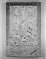 Irises panel, Candace Wheeler (American, Delhi, New York 1827–1923 New York), Silk embroidered with silk and metallic-wrapped cotton threads, metal sequins, and cut-glass beads, American