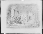 Study for "Gil Blas and the Archbishop" (from Sketchbook of Figure and Landscape Subjects), Francis William Edmonds (American, Hudson, New York 1806–1863 Bronxville, New York), Graphite on off-white wove paper, American