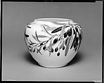 Vase, Celia Laighton Thaxter (American, Portsmouth, New Hampshire 1835–1894 Isle of Shoals, New Hampshire), Glazed and painted earthenware, American