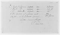 Disposition list for engravings of "The Sortie Made by the Garrison at Gibraltar", John Trumbull (American, Lebanon, Connecticut 1756–1843 New York), Ink on tan paper, American