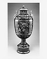 Covered Vase on Plinth, Japanese Decorator, Earthenware, American