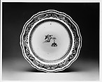 Plate, Hard-paste porcelain, Chinese, for American market