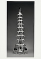 Pagoda and Case, Ivory, wood, Chinese, for American market