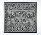 Sampler, Abigail Ridgway (American, 1778–1825), Silk embroidery on linen, American