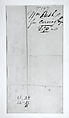 Bill of Sale, William Rush (1756–1833), Ink on paper, American