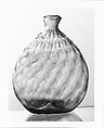 Pocket Bottle, Blown pattern-molded glass, American