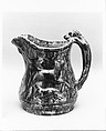 Pitcher, Mottled brown earthenware, American