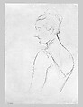 Virginie Amélie Avegno Gautreau, Study for "Madame X", John Singer Sargent (American, Florence 1856–1925 London), Graphite on off-white wove paper, American