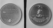 Congressional Medal to Cyrus W. Field for the Successful Laying of the Atlantic Cable, William Barber (1807–1879), Copper and gold leaf, American