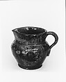 Pitcher, Earthenware, slip decorated, American