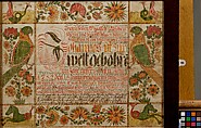 Birth and Baptismal Certificate, Johann Heinrich Otto (ca. 1733–ca. 1800), Ink and watercolor on paper, American