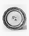 Plate, Hard-paste porcelain, Chinese, for American market
