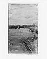Scene on the Mersey, James McNeill Whistler (American, Lowell, Massachusetts 1834–1903 London), Watercolor and gouache on white wove paper, American