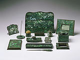 Paper Holder, Designed by Louis C. Tiffany (American, New York 1848–1933 New York), Favrile glass, bronze, American