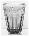 Tumbler, Non-lead glass with engraved decoration