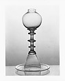 Lamp, Free-blown lead glass, American