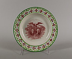 Plate, Enoch Wood &amp; Sons (British, active Burslem, 1818–46), Earthenware, transfer-printed, British (American market)
