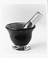 Mortar and Pestle, Free-blown glass, American