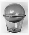 Covered Bowl, Free-blown glass, American