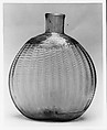 Pocket Bottle, Blown pattern-molded glass, American