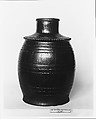 Snuff Canister, Probably earthenware, metal, American