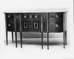 Sideboard Table, Mahogany, satinwood, pine, American