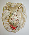 Reticule, Silk and taffeta, embroidered, French, possibly