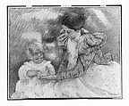 Mother Playing with Child, Mary Cassatt (American, Pittsburgh, Pennsylvania 1844–1926 Le Mesnil-Théribus, Oise), Pastel on wove paper, mounted on cardboard, American