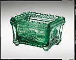 Salt, Jersey Glass Company of George Dummer (1824–1862), Pressed glass, American