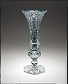 Presentation vase, Long Island Flint Glass Works of Christian Dorflinger (1852–63), Blown, cut, and engraved glass, American