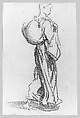 Woman Walking, John Singer Sargent (American, Florence 1856–1925 London), Charcoal on off-white wove paper, American