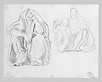 Seated Arabs, John Singer Sargent (American, Florence 1856–1925 London), Graphite on off-white wove paper, American
