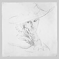 Jane de Glehn, Study for "In the Generalife", John Singer Sargent (American, Florence 1856–1925 London), Graphite on off-white wove paper, American