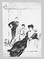 Conversation Piece, John Singer Sargent (American, Florence 1856–1925 London), Ink on off-white wove paper, American