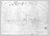 Study for "Women Approaching", John Singer Sargent (American, Florence 1856–1925 London), Graphite on off-white wove paper, American